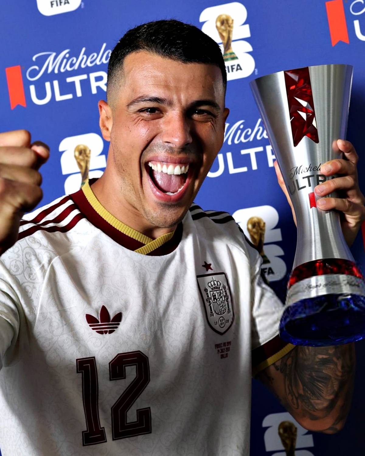 ๐๏ธ Pedro Porro is the ๐ ๐๐ก ๐ข๐ ๐ง๐๐ ๐ ๐๐ง๐๐ in the World Cup semi-final! ๐๏ธ