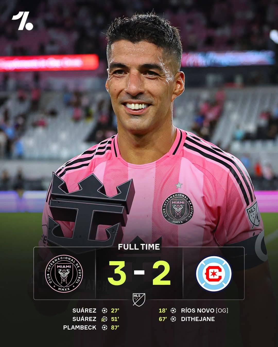 No Messi, no problem 🙌
Luis Suárez's brace helps Inter Miami to a win in their return following a...