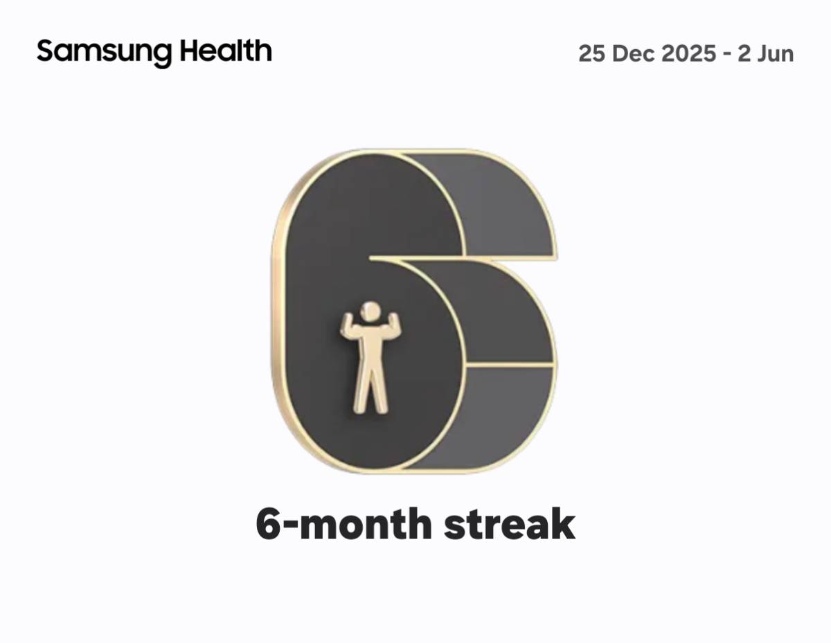 This is my exercise achievement:a 6 -month streak!
Congratulations to me. Join me if you can and you...