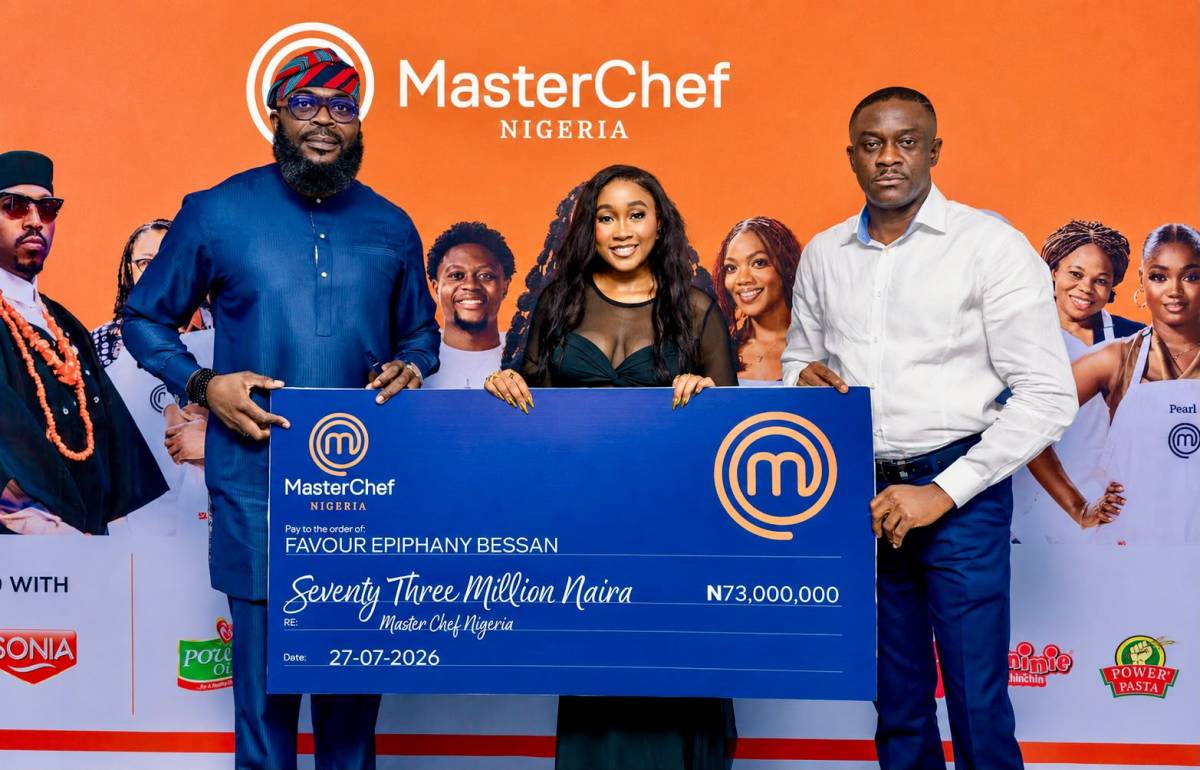 MasterChef Nigeria Season 1 Winner Favour Epiphany Bessan Receives Grand Prize at Lagos Cheque Cerem...