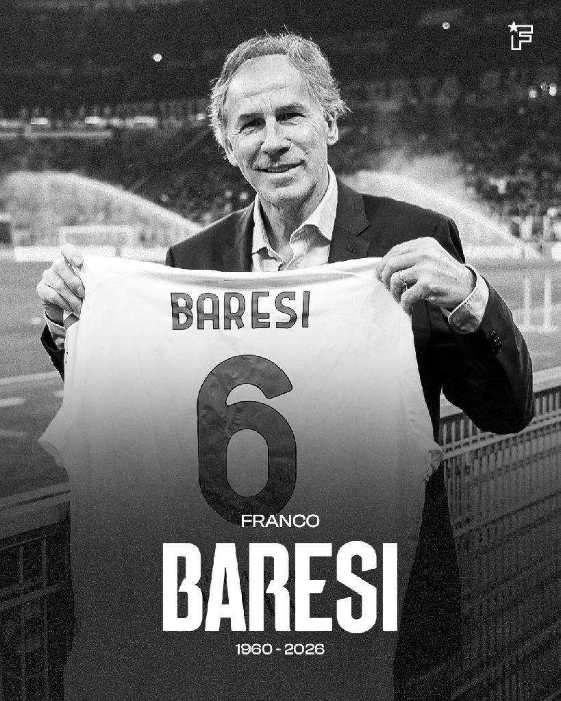 Italy and AC Milan great, El Capitano has died aged 66.

Baresi joined the AC Milan youth set-up aft...