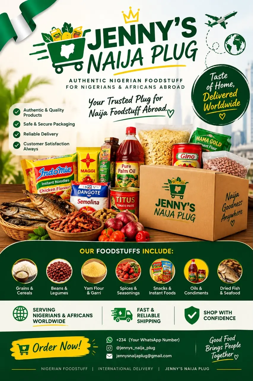 WELCOME TO JENNY’S NAIJA PLUG!🇳🇬
Missing the taste of home? 🥹❤️
Craving your favourite Nigerian fo...