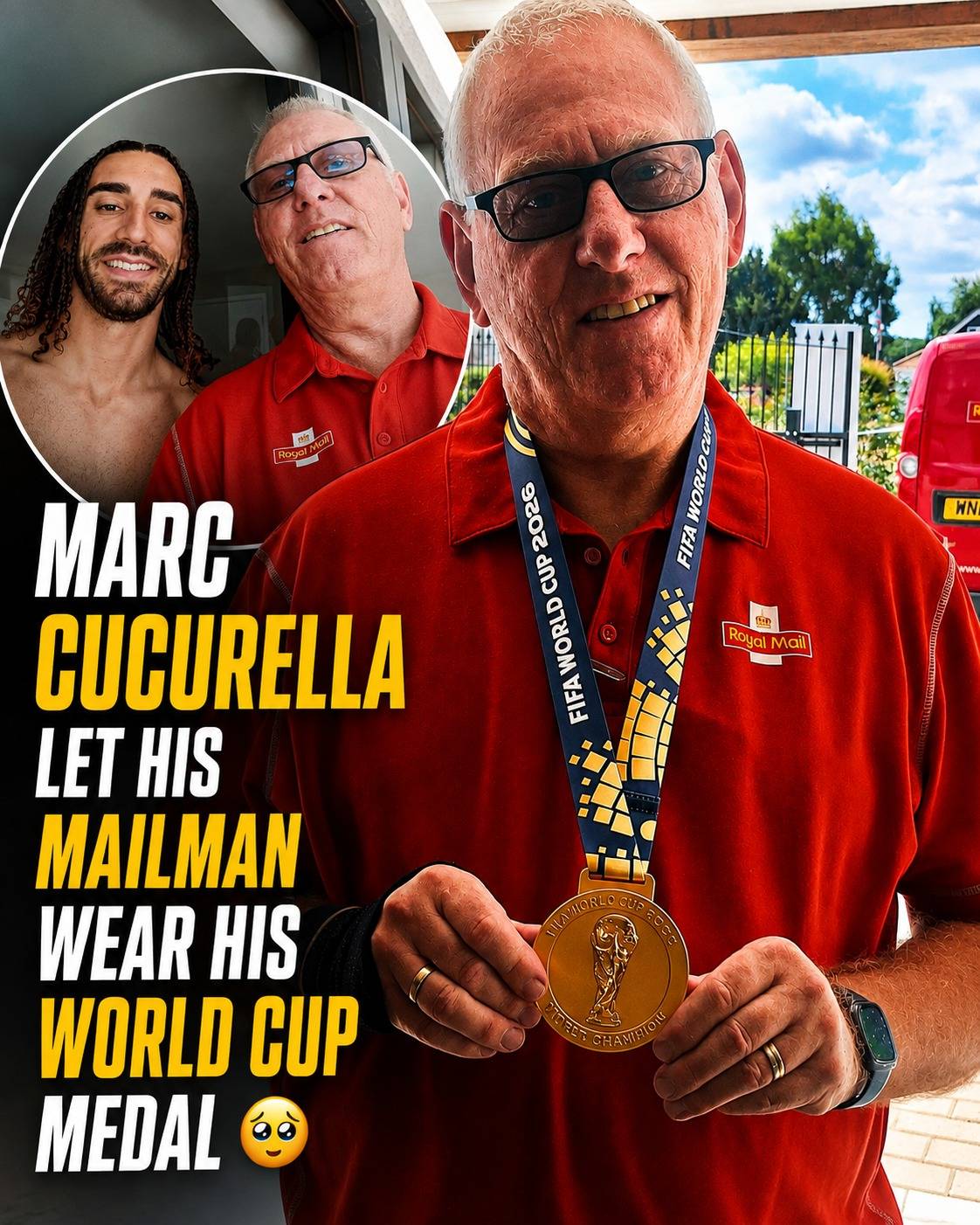 Marc Cucurella let his mailman wear his World Cup medal. ๐ฅน๐
A small gesture that meant the world....
