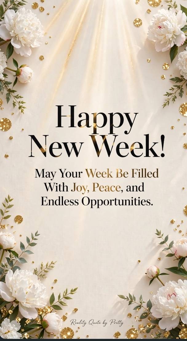 Happy New Week Family! ☀️🙏🏾

This new week will bring you:
✅ Good News
✅ Open Doors
✅ Unexpecte...