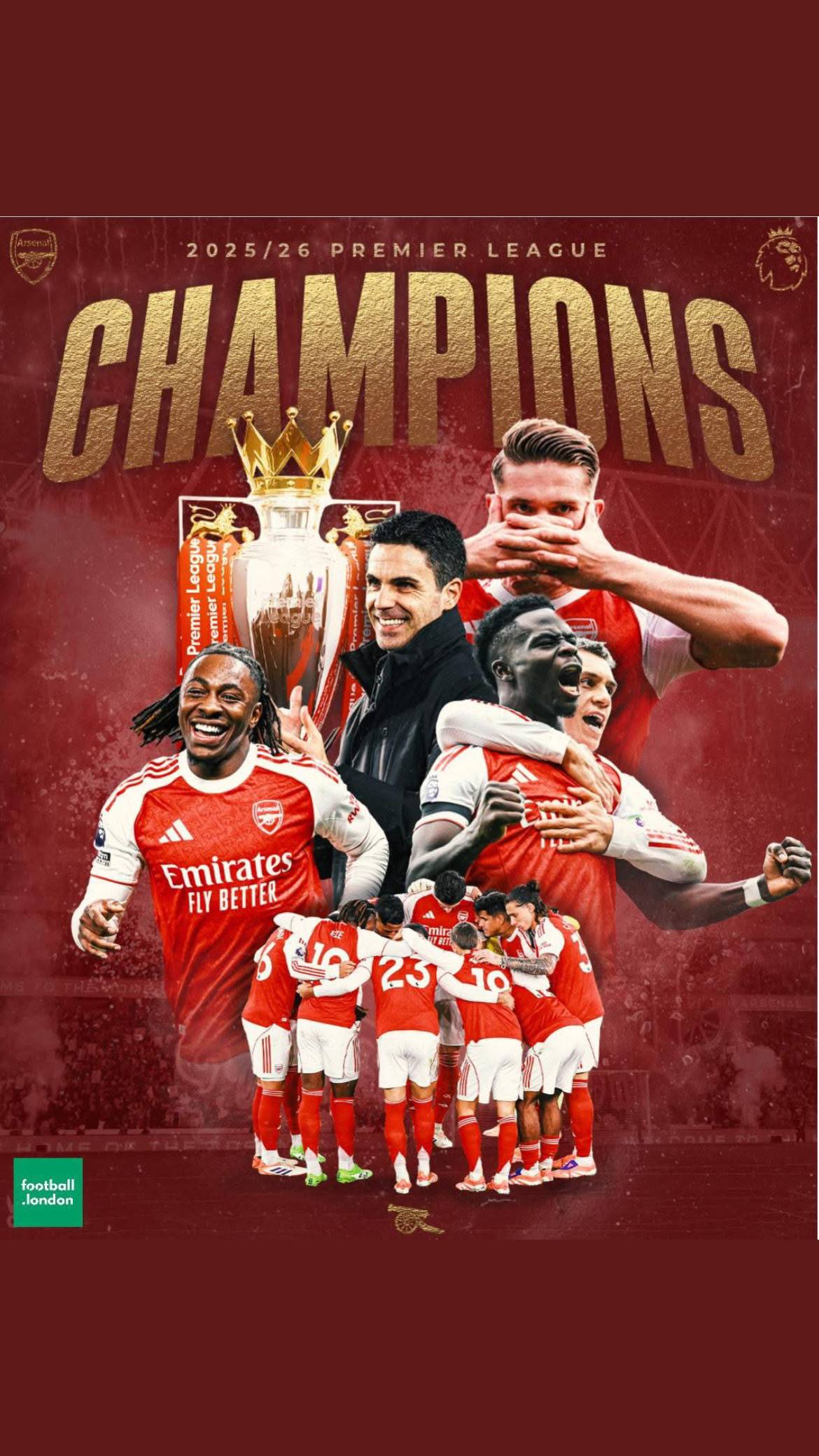Arsena is officially the champions of England.