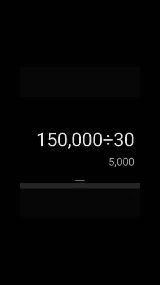 If a person earning 150k sends you 5k, just know that he woke up one day, took a bath, dressed up, b...