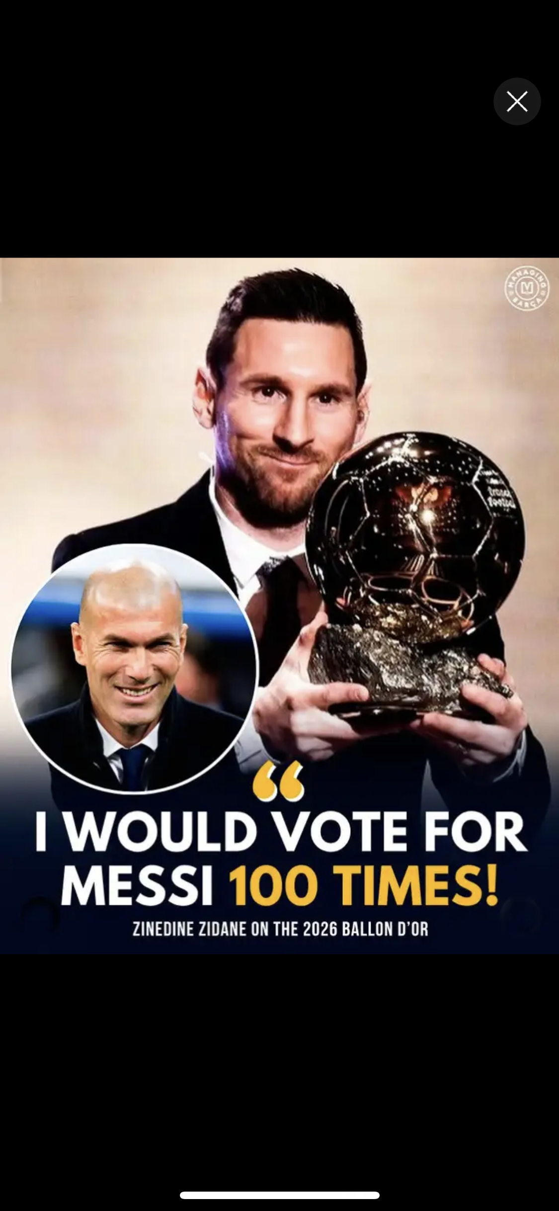 Zidane says he will vote Messi any time 
#LekeeLekee  #Trending