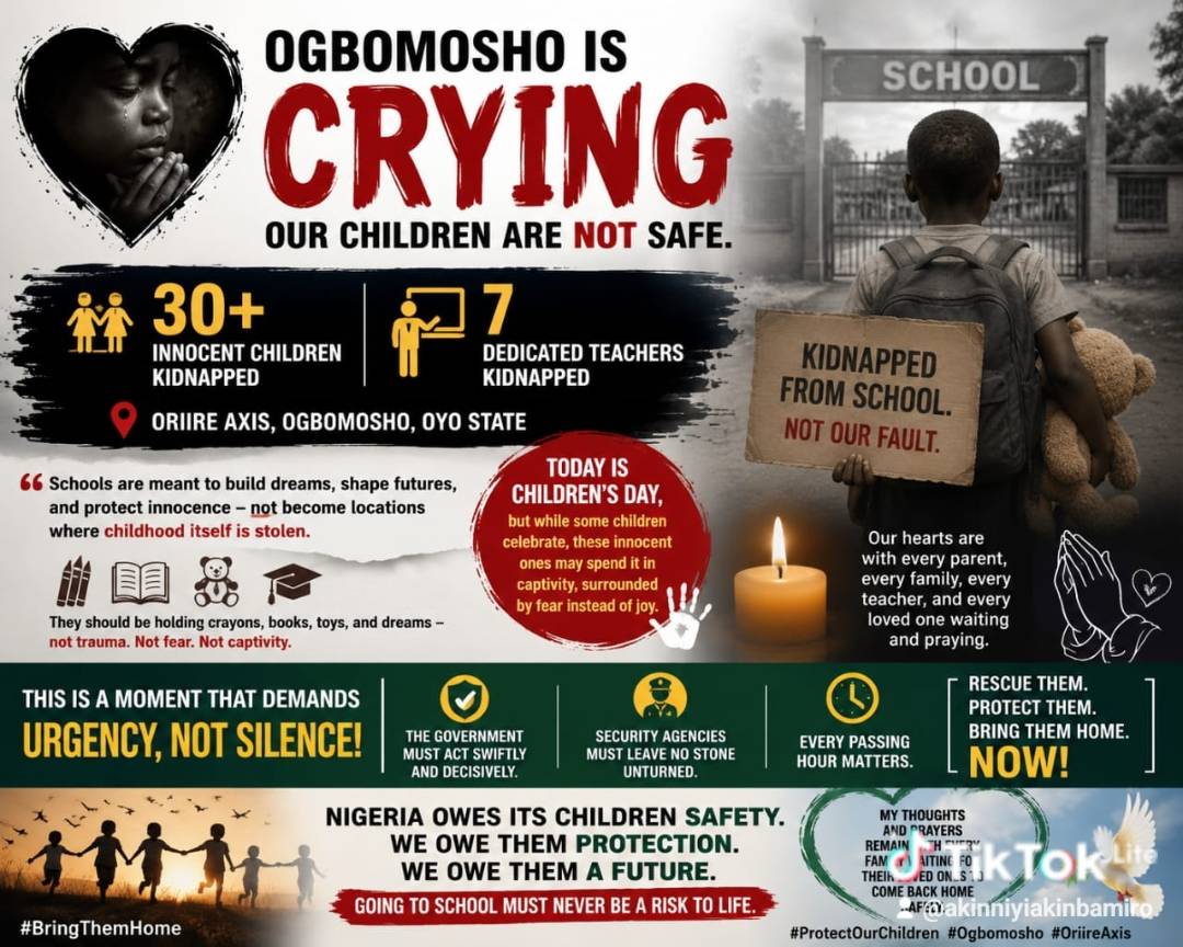 The news coming out of Ogbomosho, Oyo State, has left a deep pain in my heart. According to reports,...