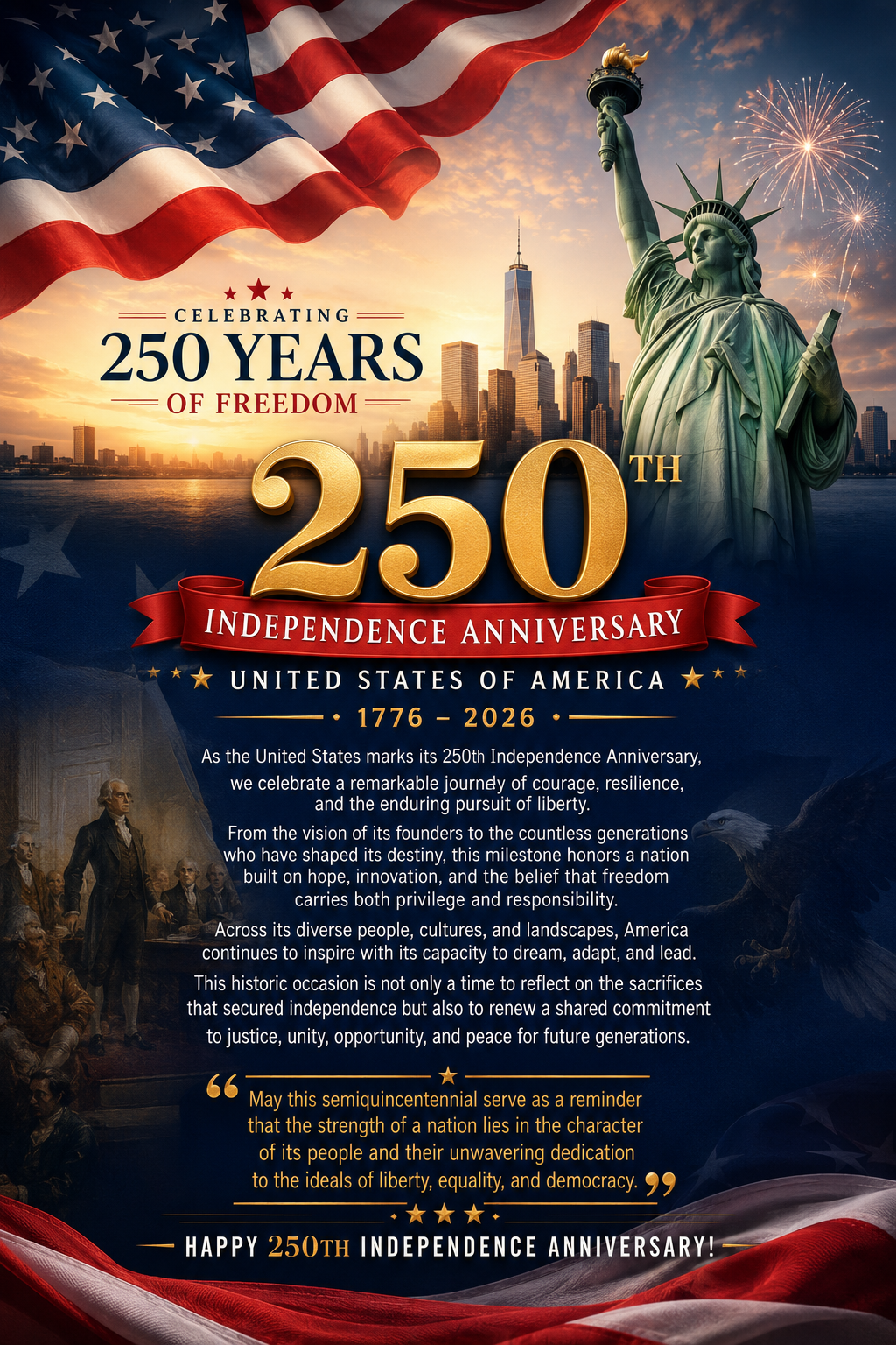 As the United States marks its 250th Independence Anniversary, we celebrate a remarkable journey of...