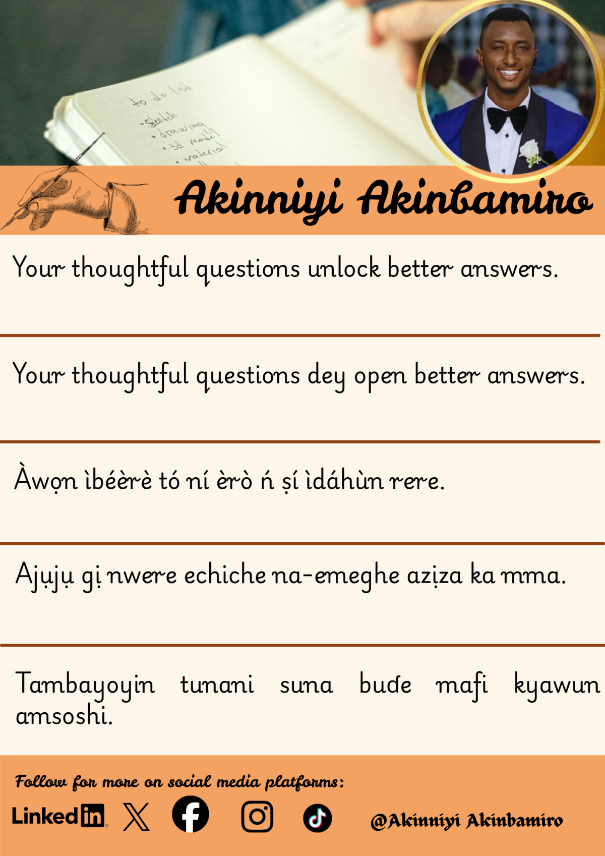 Your thoughtful questions unlock better answers.

#Humanlife
