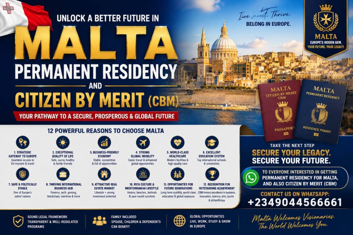 12 Reasons Why High-Achieving Professionals Choose Malta Permanent Residency and Citizenship by Meri...