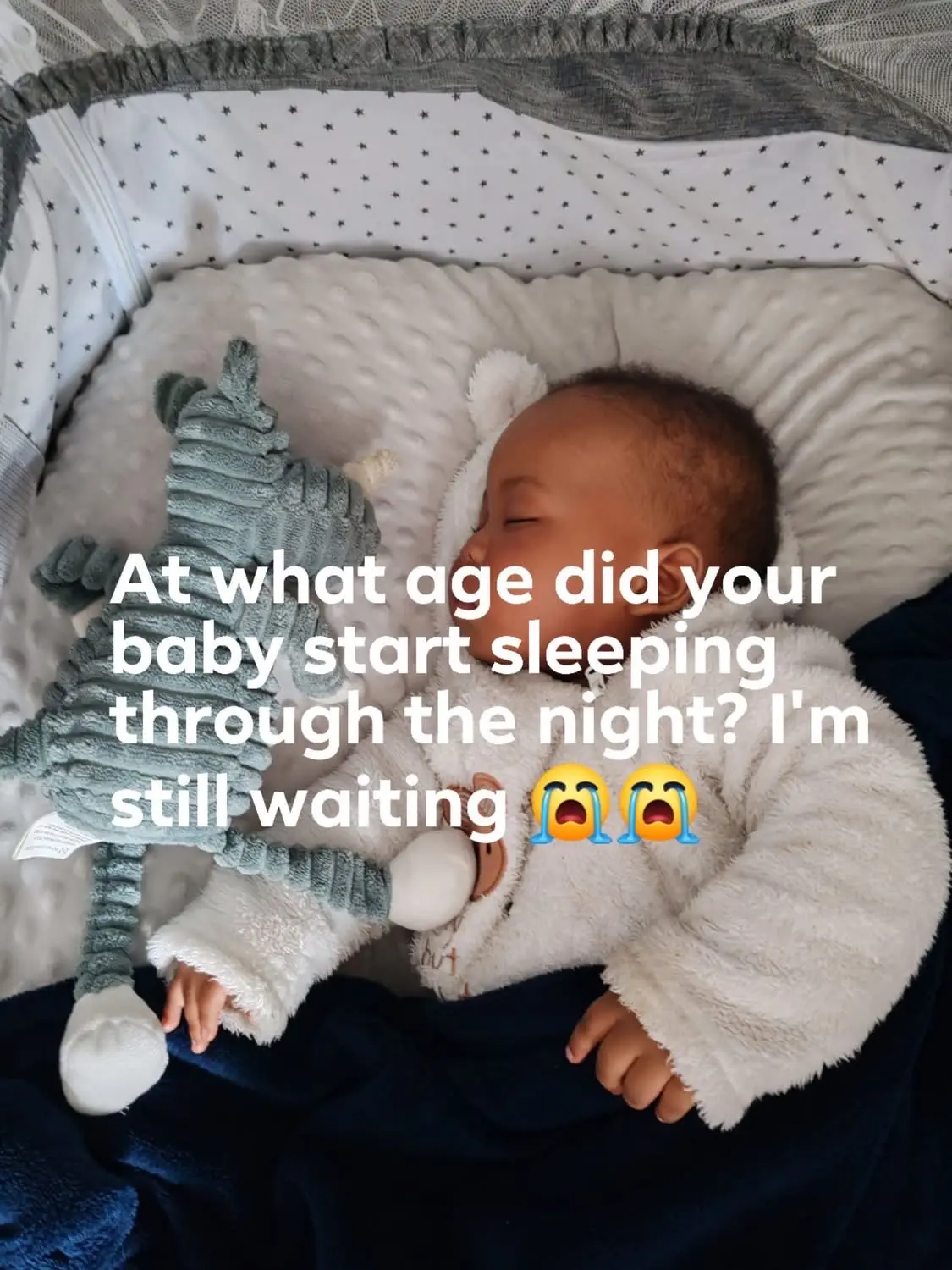 Mommas I’m curious to know
At what age did your baby FINALLY starts sleeping in the night ? I’m sti...
