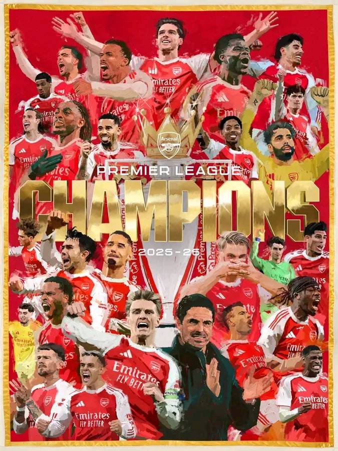 The Arsenal. Your Premier League champions.
Congratulations π to Arsenal