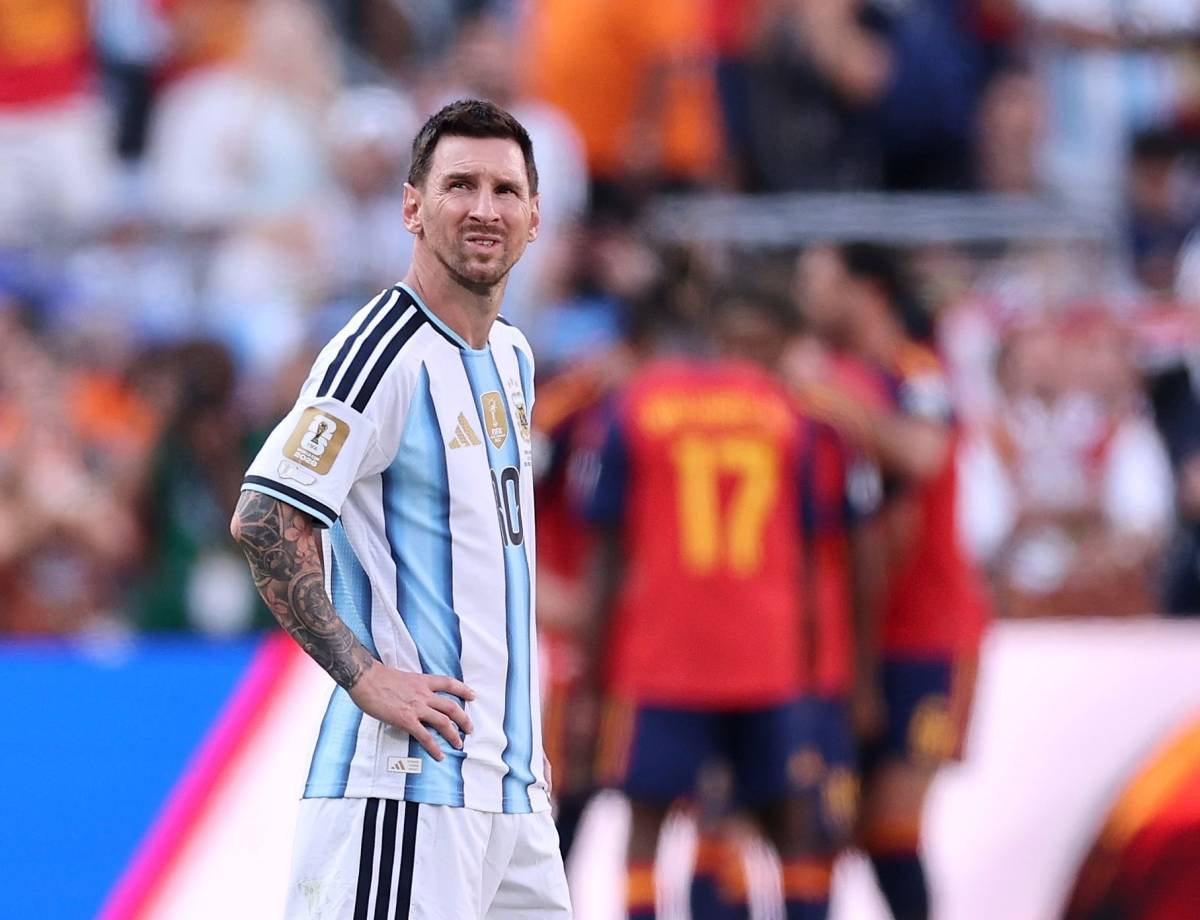 Leo Messi after Spainβs goal.πππ€£πππ€£ππππ