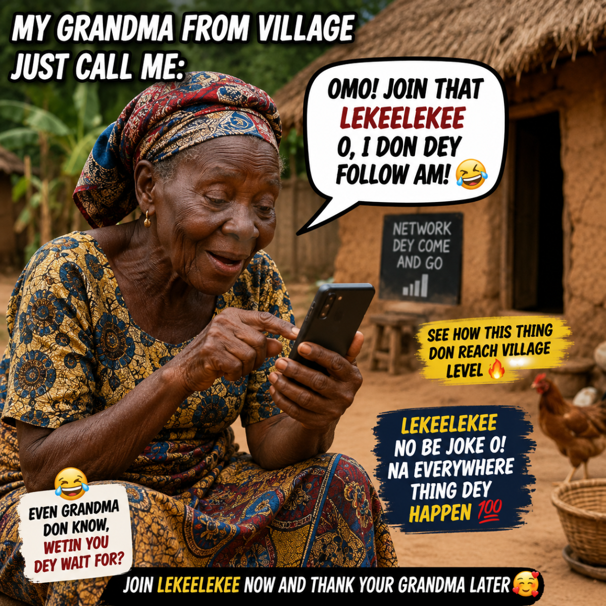 ๐๐ Omo na so life be o!
My grandma from village just call me say make I join LekeeLekee ๐ญ๐ฑ
I sh...