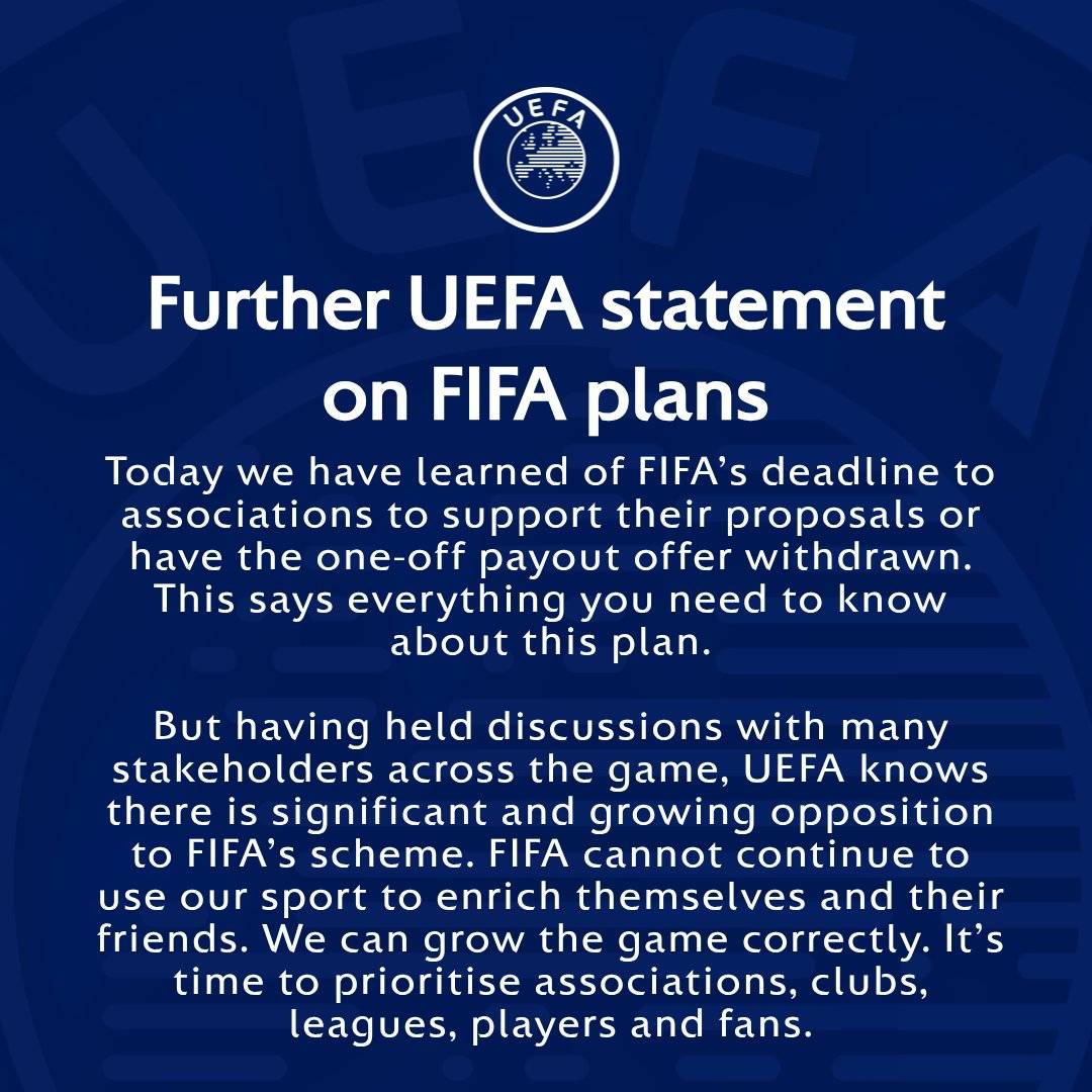 Respect to UEFA for saving football !! 🫡