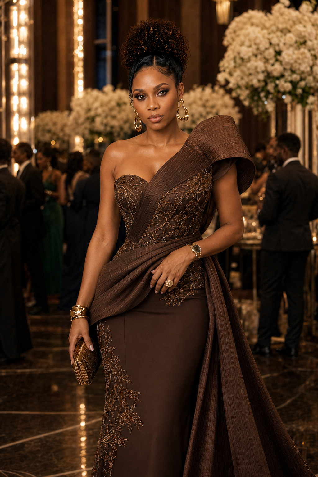 There is something about a woman in a rich chocolate gown.
Quietly dramatic. Deeply luxurious. Impo...