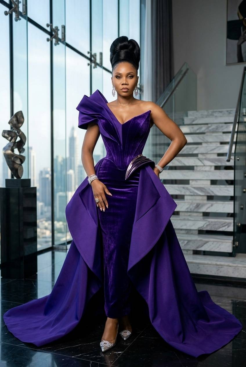 Ultra Luxury Penthouse Fashion | African Woman in Haute Couture Editorial Style