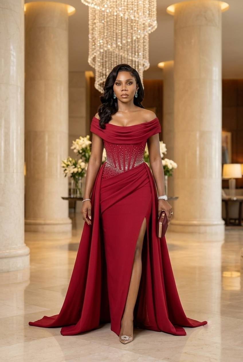 Luxury Red Evening Gown Inspiration | Elegant Editorial Fashion