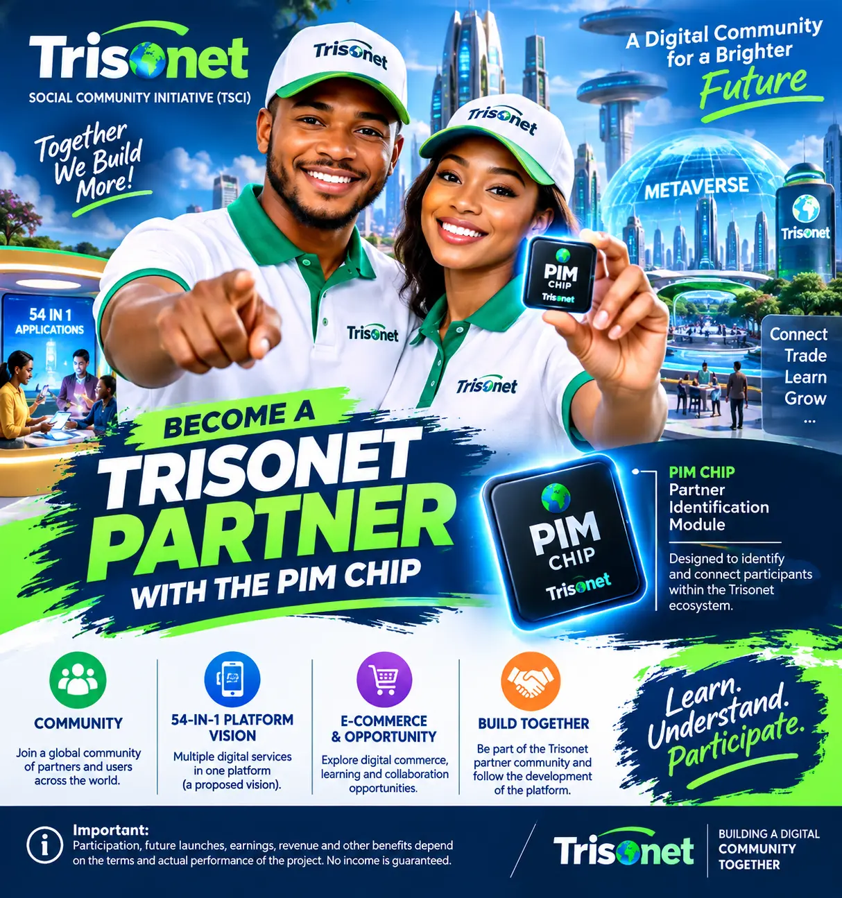 Don't just tag this meta-verse Digital Asset sponsor by Trisonet Social Community Initiative Partner...