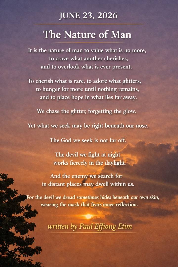 "The devil we dread sometimes hides beneath our own skin, wearing the mask that fears inner reflecti...