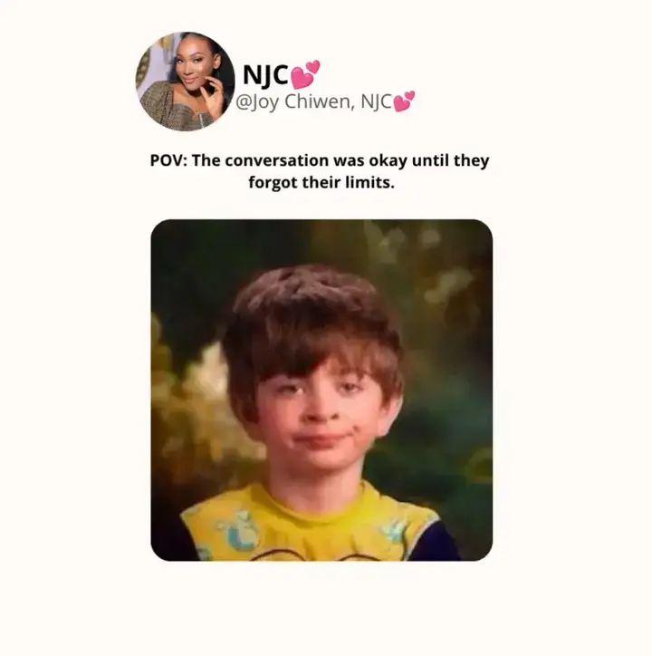You just had to say that.😏😏
#viral
#fyp
#memes
#NJC💕