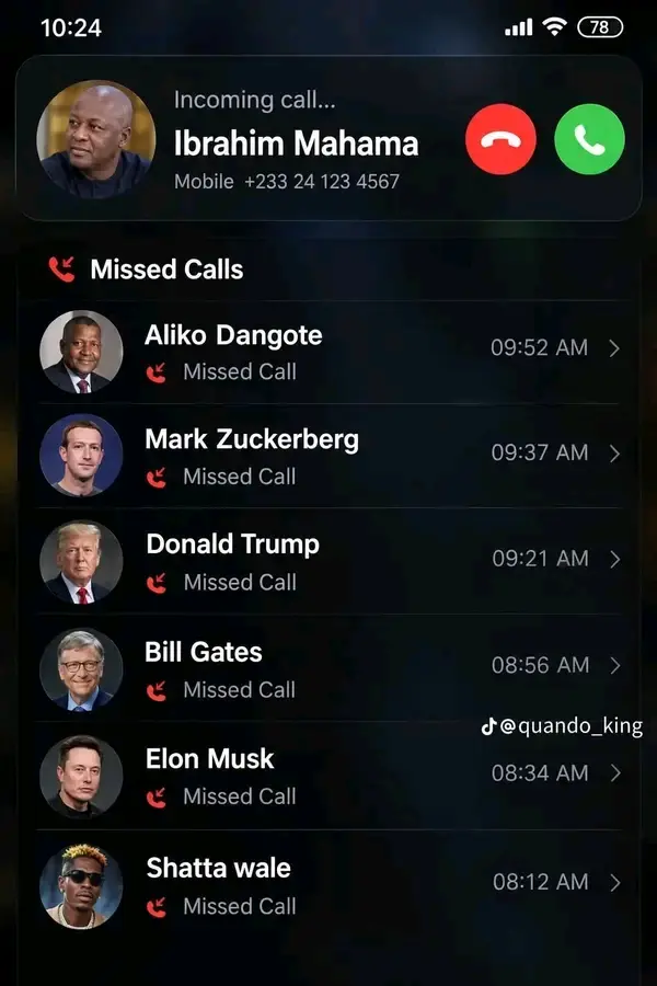 What are these people calling me for Abi them need financial support from me ?