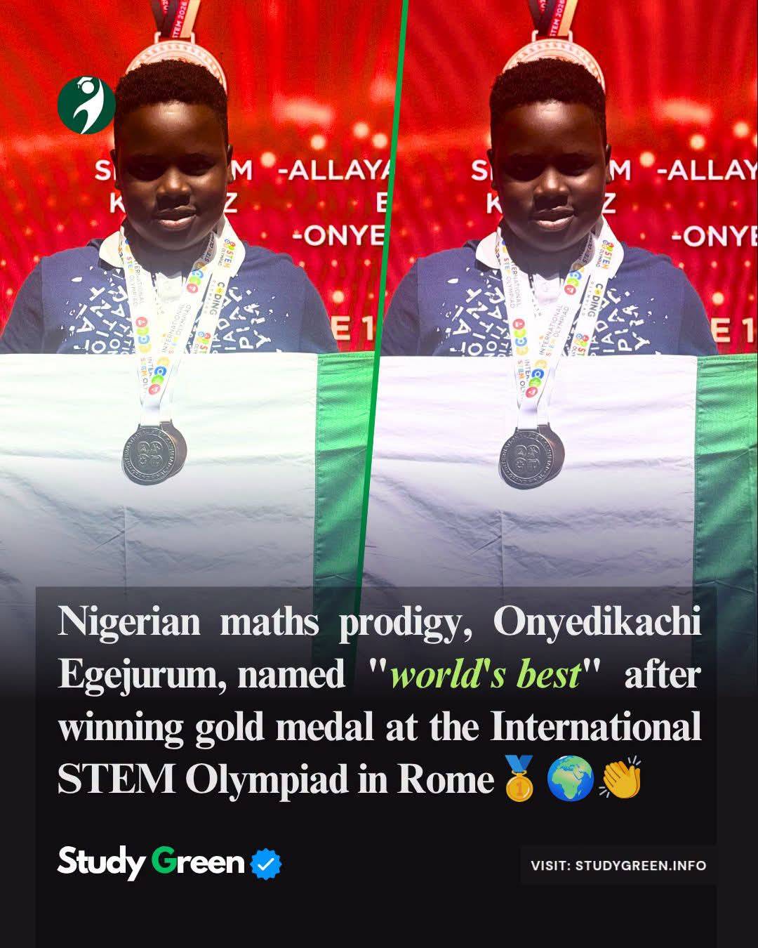 Congratulations🎉
A young Nigerian won global maths Olympiad and it is not trending. But let it be...