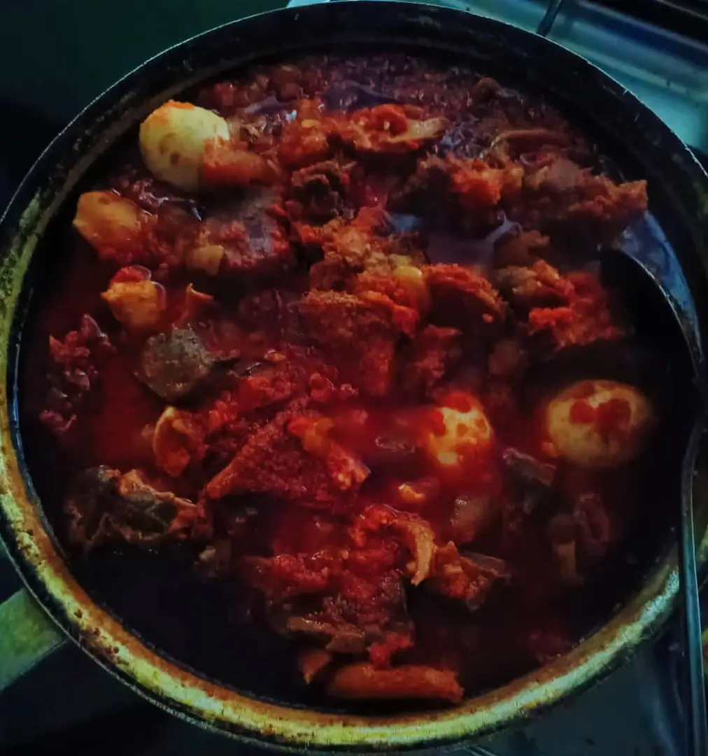 Sunday stew is ready 😜 
Please bring your rice along 😀