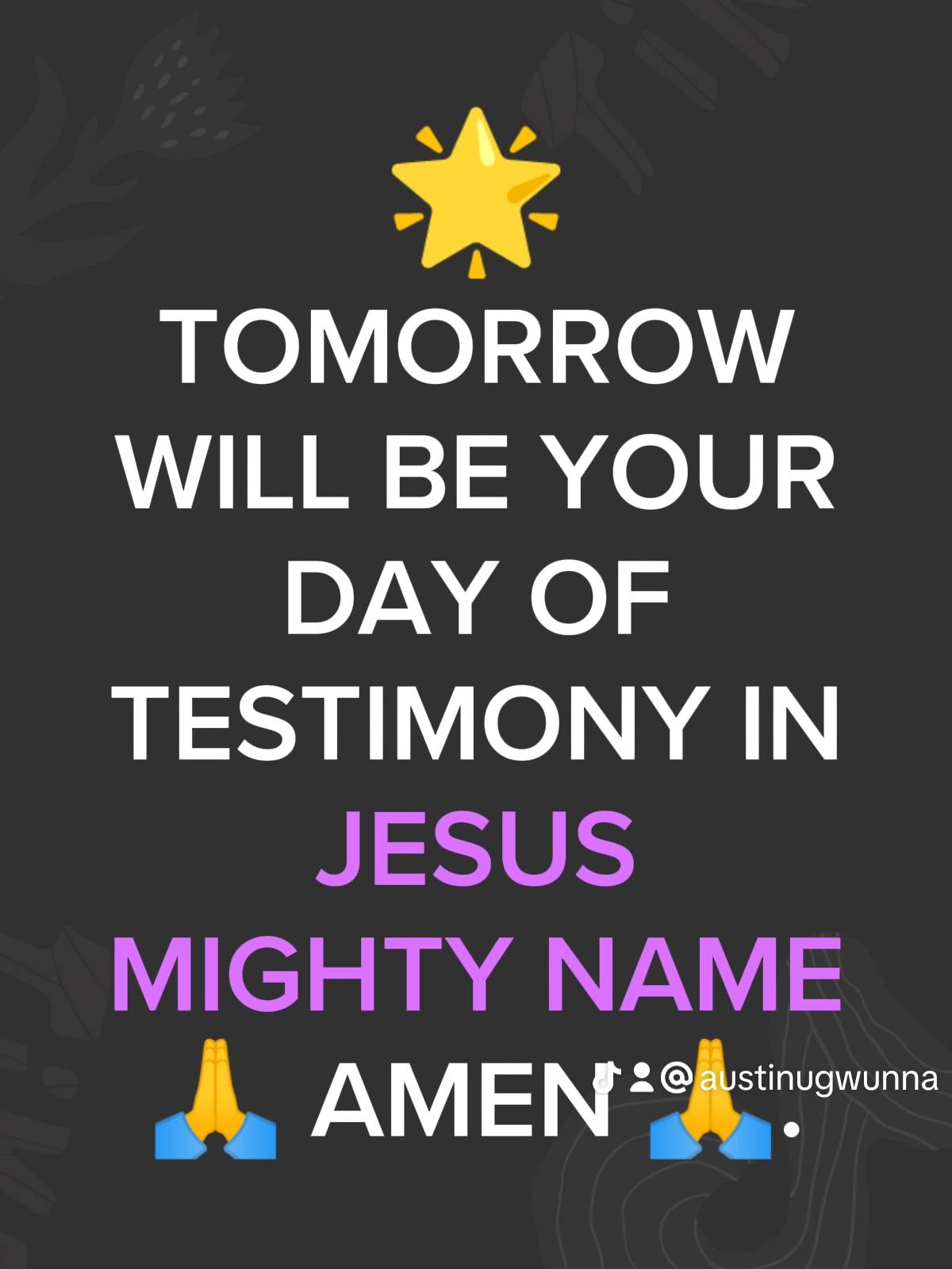 Post by PASTOR AUSTINE