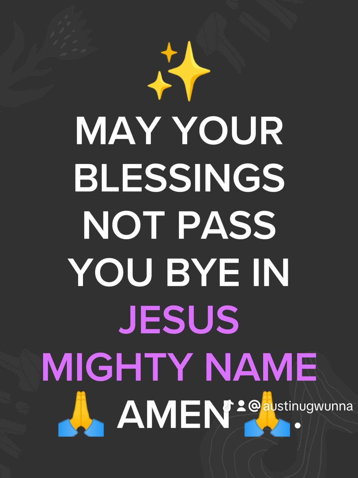 Post by PASTOR AUSTINE