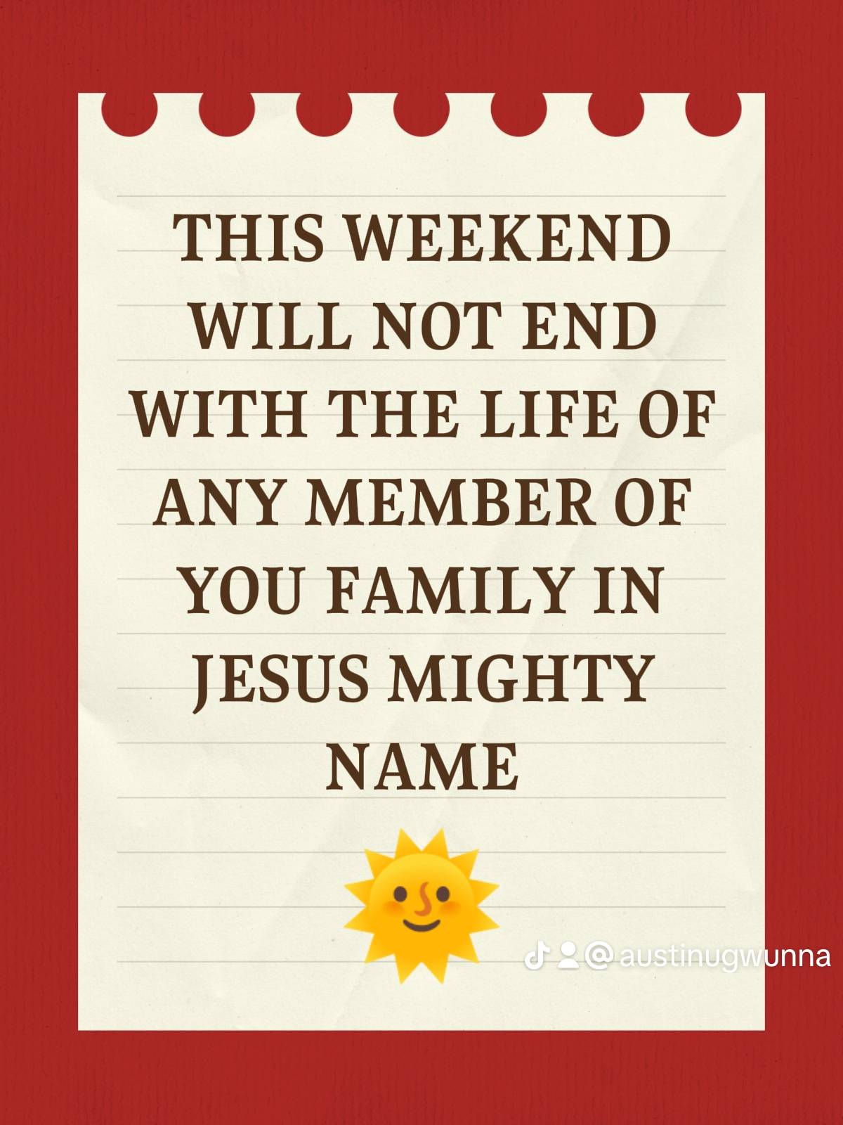 Post by PASTOR AUSTINE