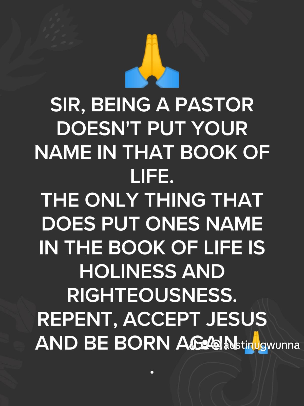Post by PASTOR AUSTINE