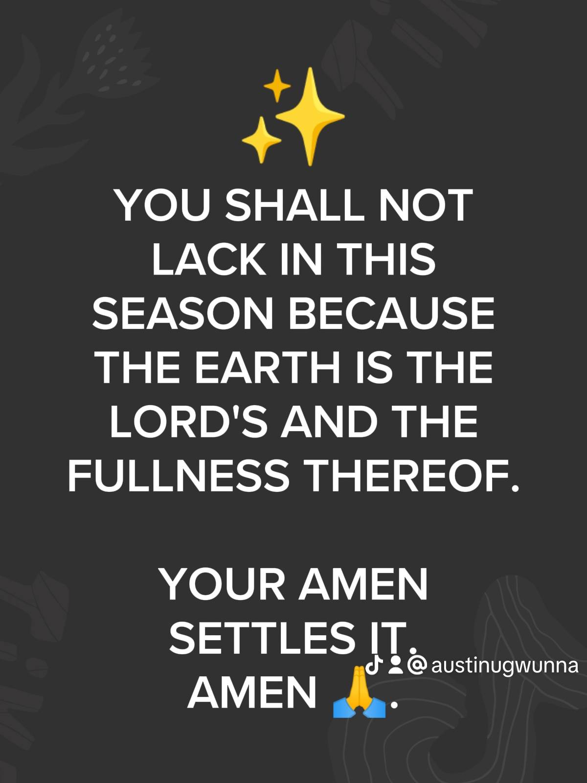 Post by PASTOR AUSTINE