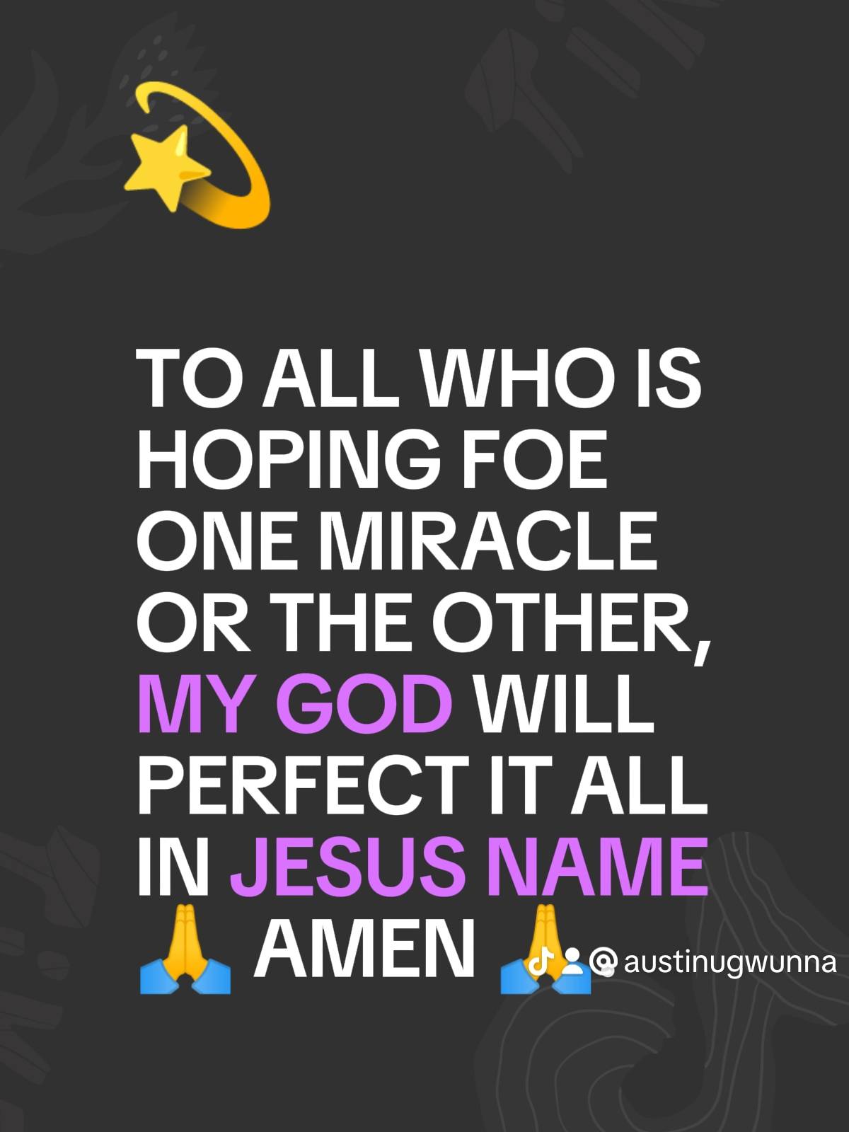 Post by PASTOR AUSTINE
