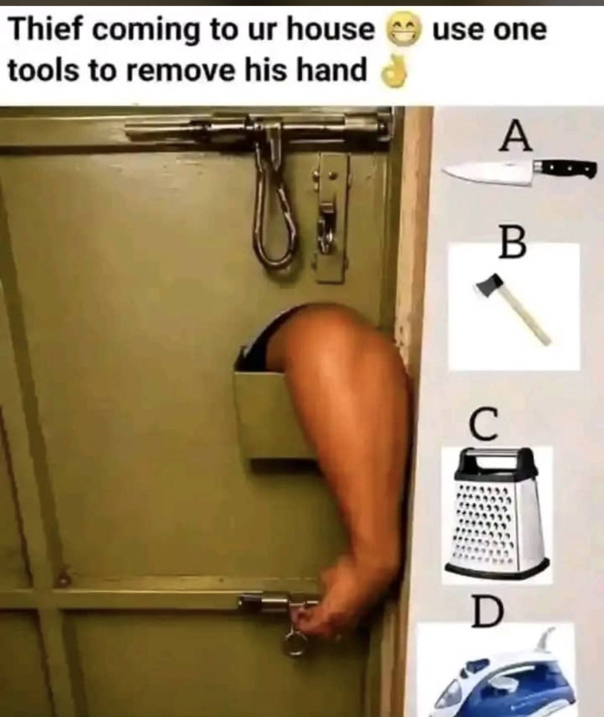 Which Tool Would You Use To Remove His Hand? ๐ฒ๐ฑ