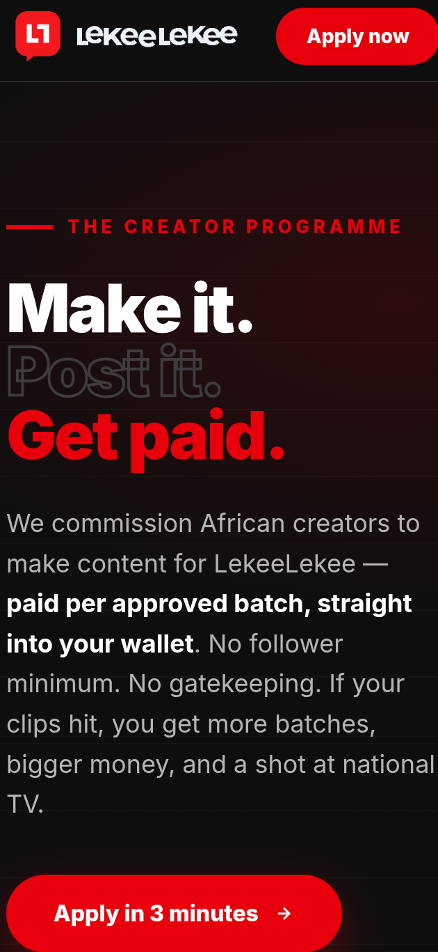 π¨ BIG NEWS FOR AFRICAN CREATORS! π°π
Lekeelekee has officially rolled out Creator Commissions for...