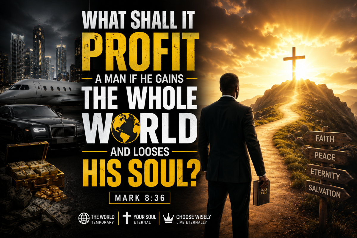 🗣️ "What shall it profit a man if he gains the whole world and looses his soul".
This reminded us...