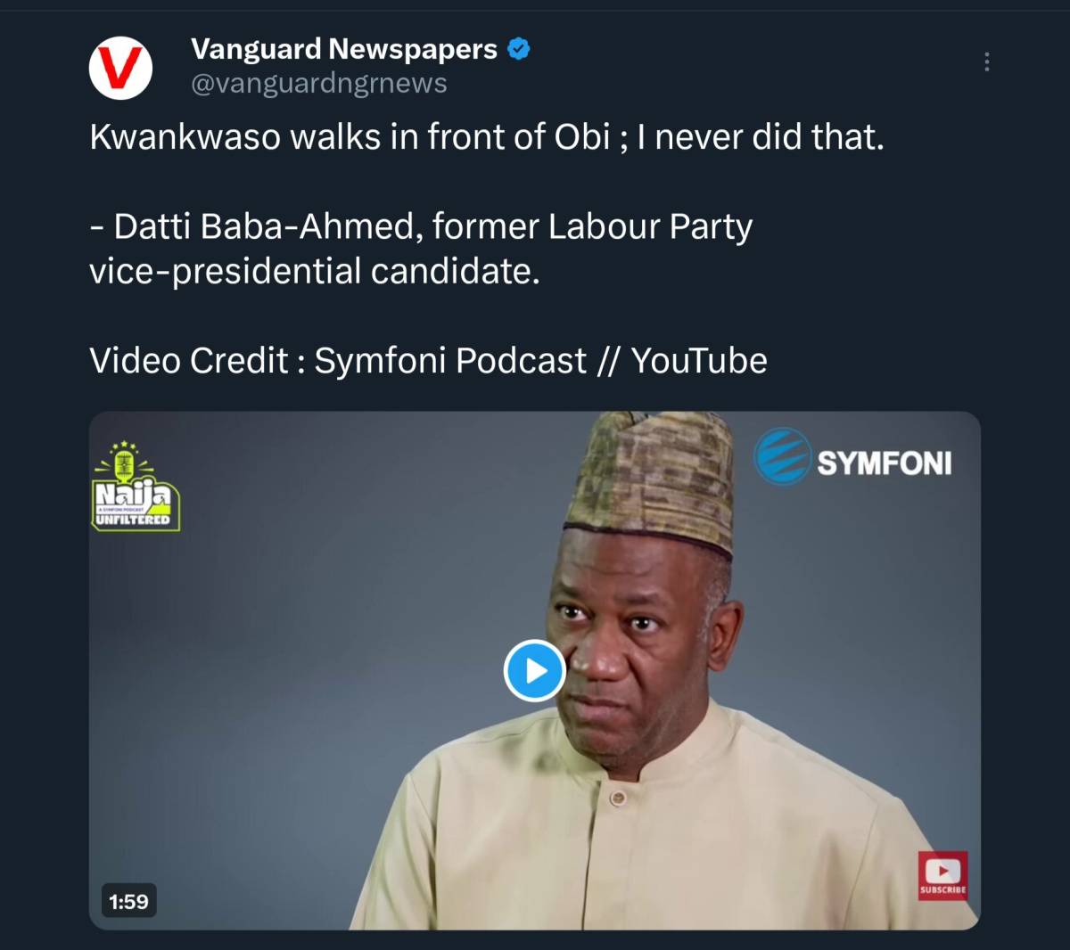 Kwankwaso is the de facto presidential candidate of the ADC.🤣🤣🤣🤣🤣🤣🤣
Datti Baba-Ahmed is a lo...