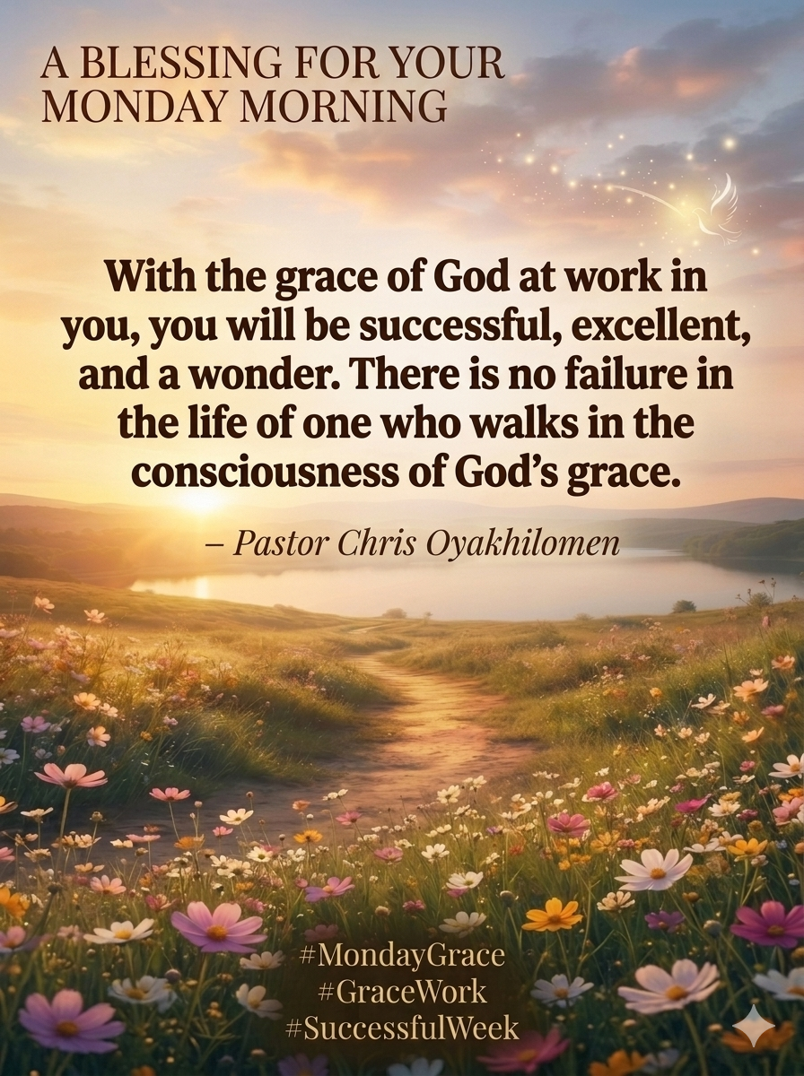 Grace is all-promoting. Your life becomes a continuous experience of growth and victory.