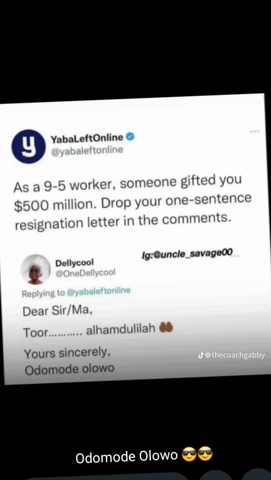 Tooooooor, We thank God..
Selah!