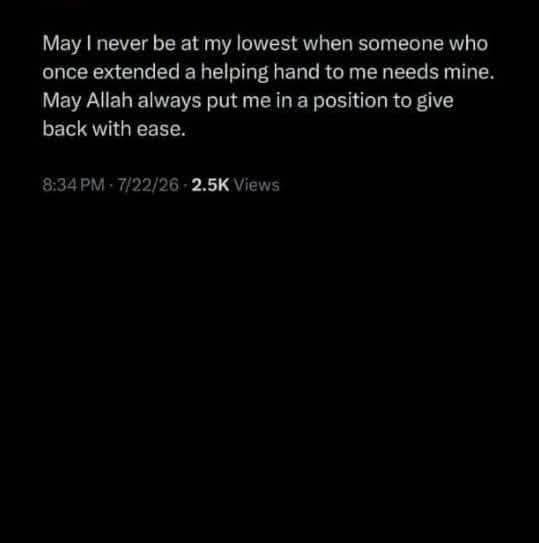 I always love to be able to lend a helping hand to someone who has helped me before.