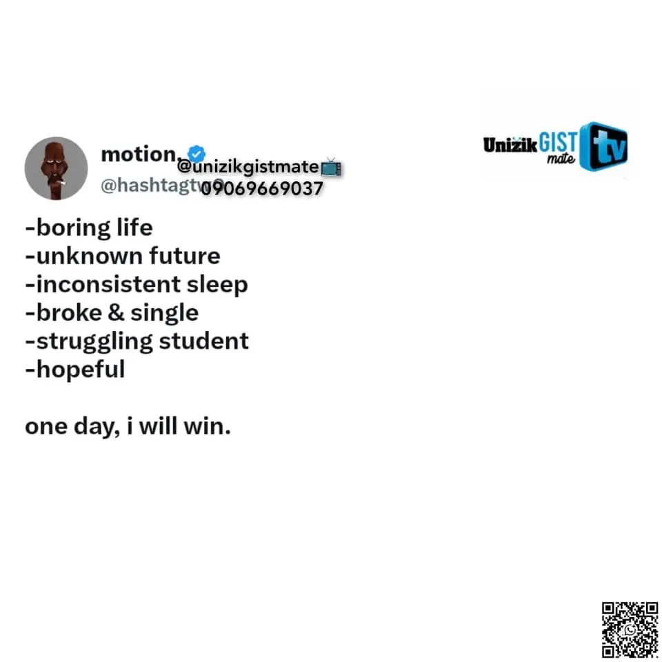 One day,I will win🙏