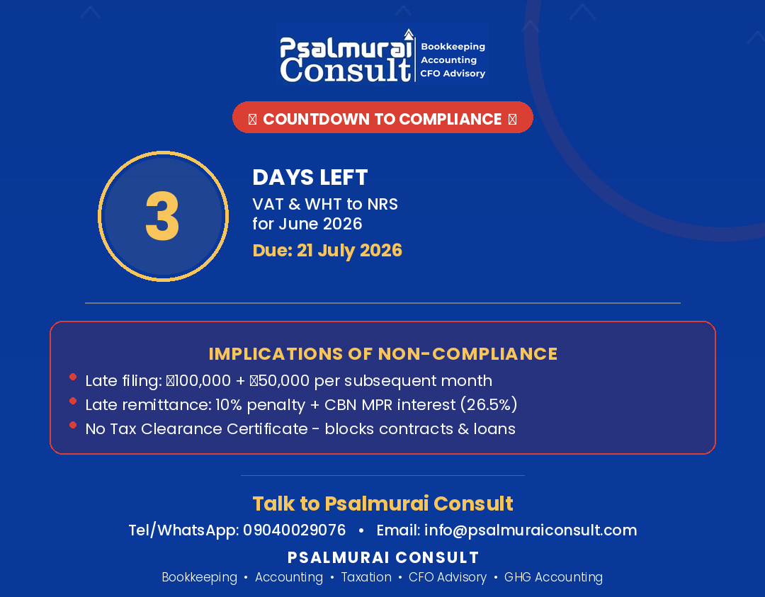 Tax Compliance Alert! 

#Tax
#Compliance
#Finance