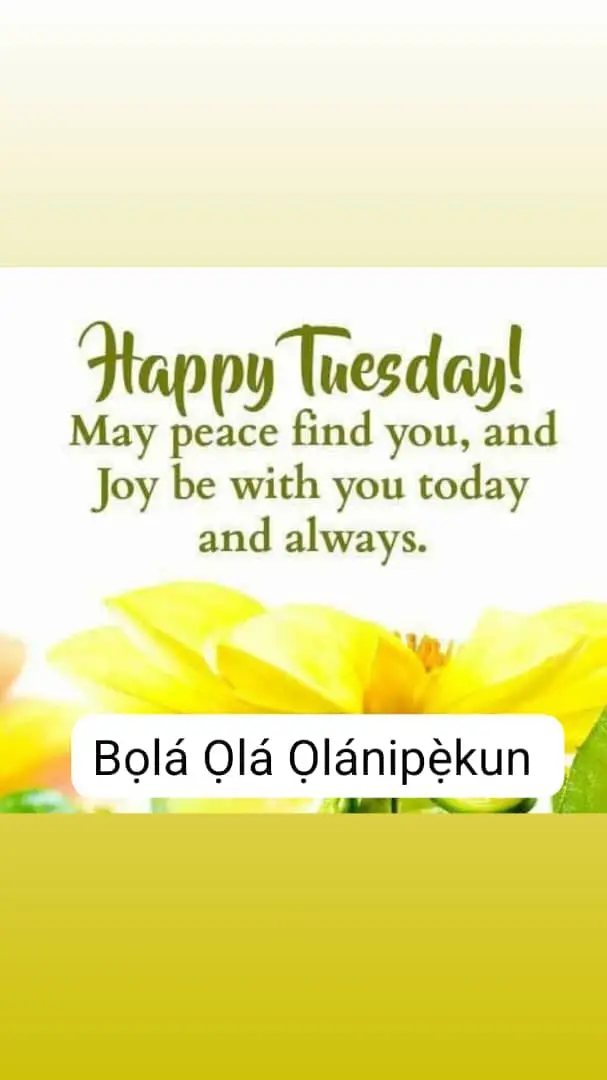 Good morning to you and Happy New Tuesday(the last in the month of September 2026)
May you never reg...
