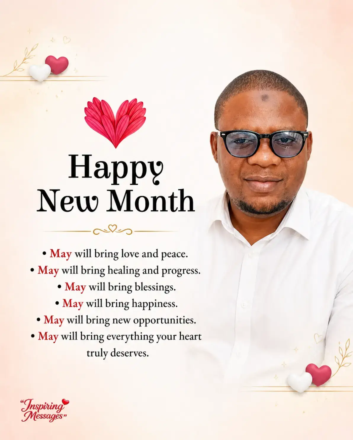 Happy New Month of May!!!
May it breathe new life into our dreams and awaken every sleeping blessing...