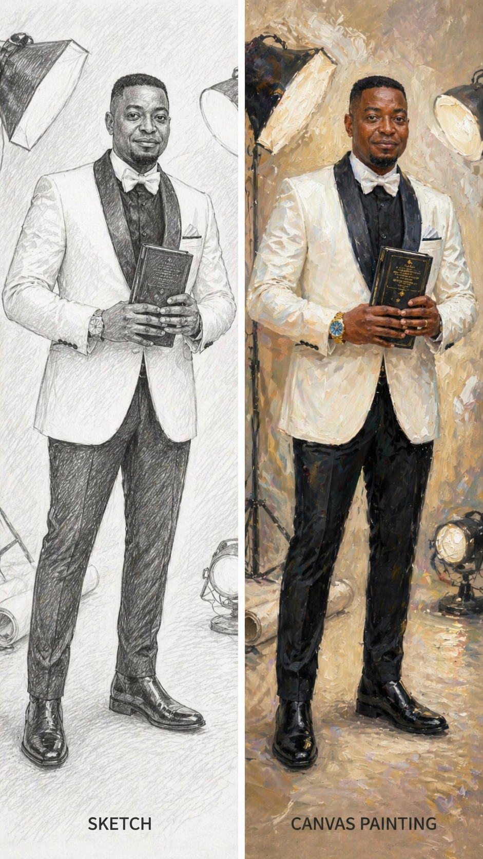 Sketch and canvas