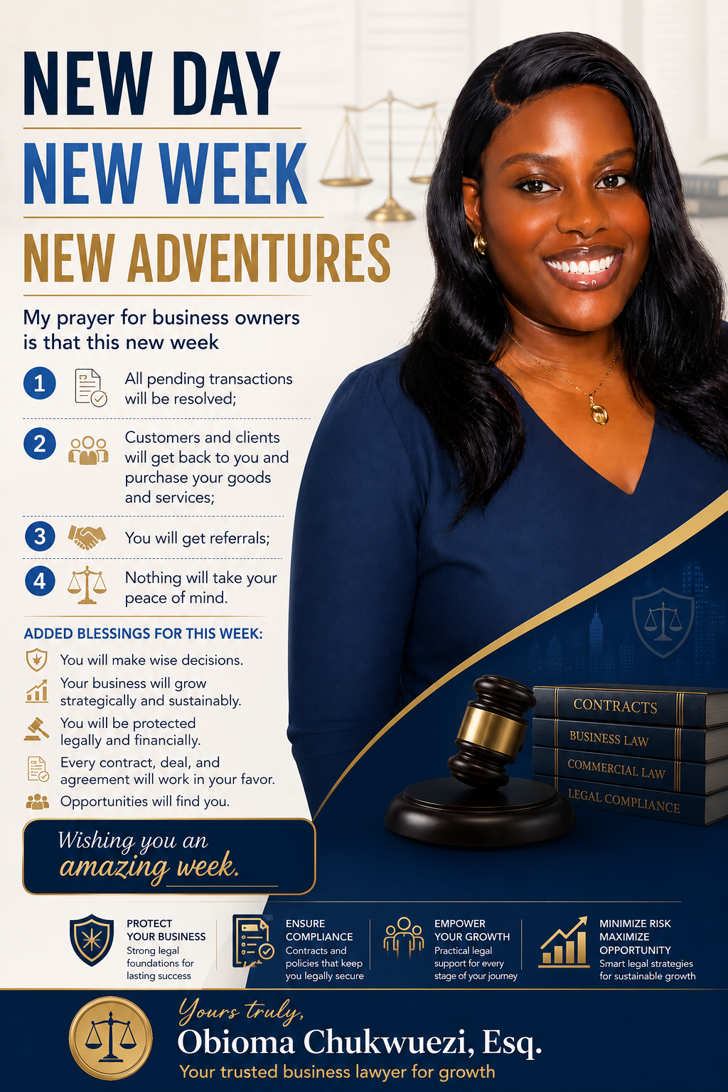 New day🥳💃🏾, New week✅, New adventures💯.
My prayer for business owners is that this new week
1....