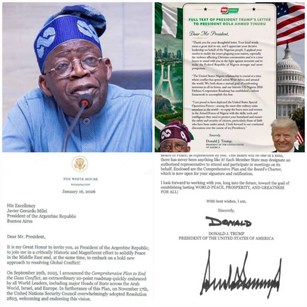 Can you imagine what Tinubu administration is doing! A claimed fake letter acknowledgement from Trum...