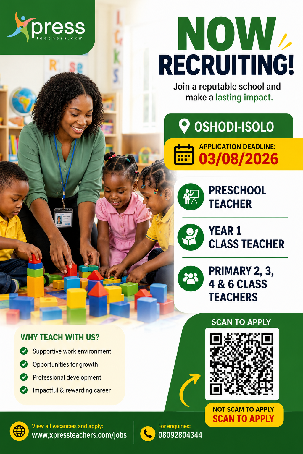 ๐ Shape young minds. Inspire the future.
We're hiring a Year 1 Class Teacher for a reputable school...